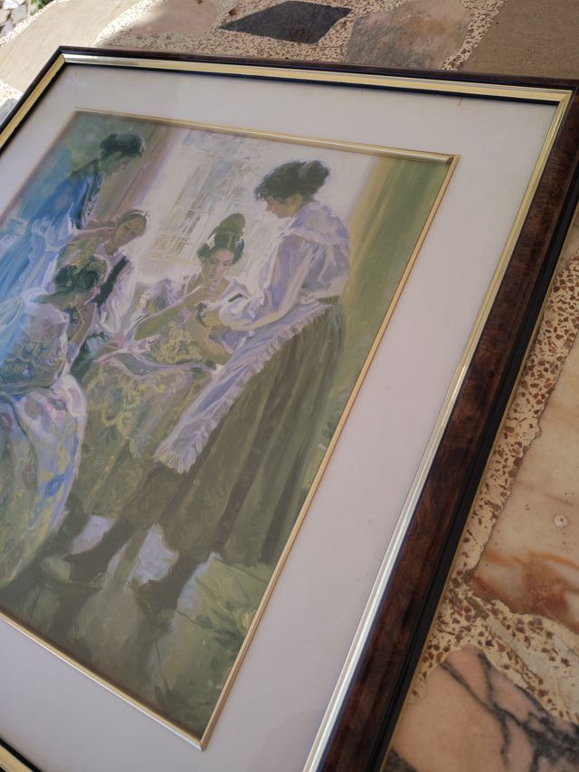 Cuadro costumbrista de falleras