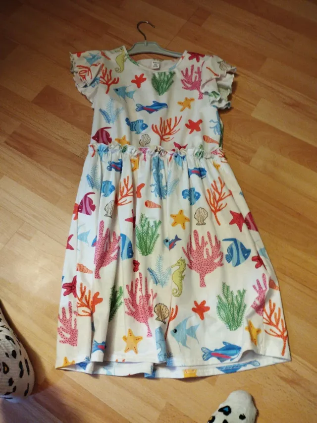 Vestido infantil estampado peces