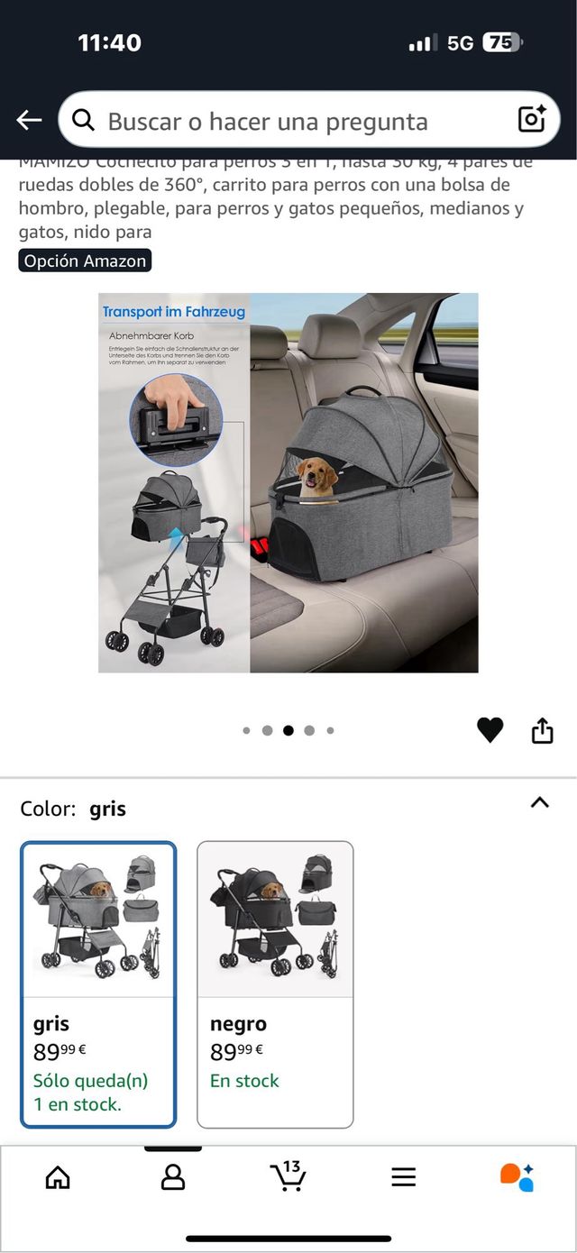 Carro para perros y gatos MAMIZO