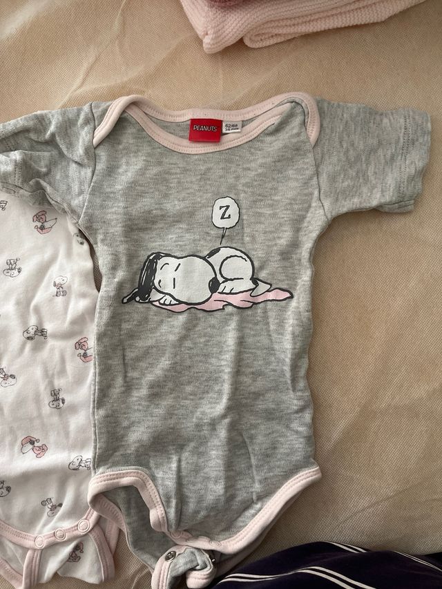 Bodys bebé Snoopy 3-6 meses