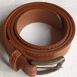 Cinturón Marrón simil-cuero Hebilla Metálica.