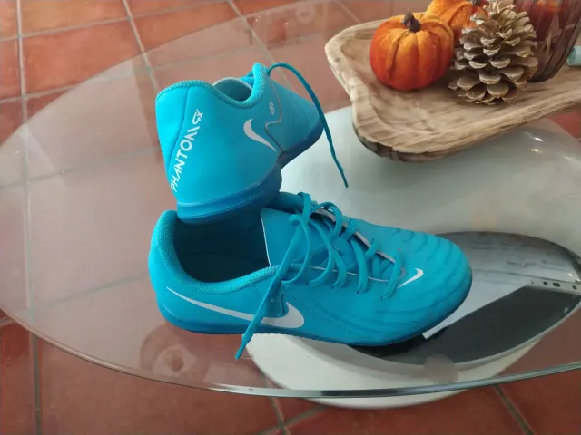 Zapatillas fútbol sala niño Nike azul, 35