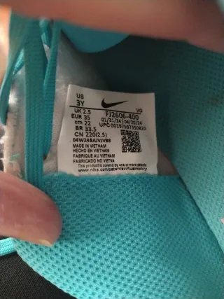 Zapatillas fútbol sala niño Nike azul,  35