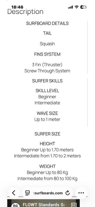 Tabla de surf Flowt 7'6 naranja
