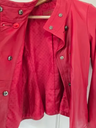 Cazadora Piel Roja Forrada