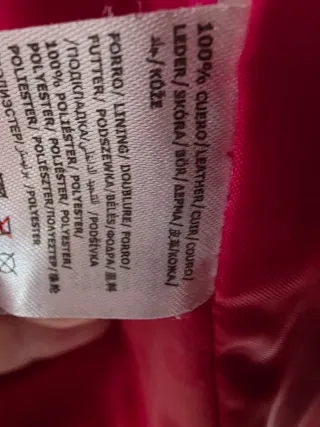 Cazadora Piel Roja Forrada