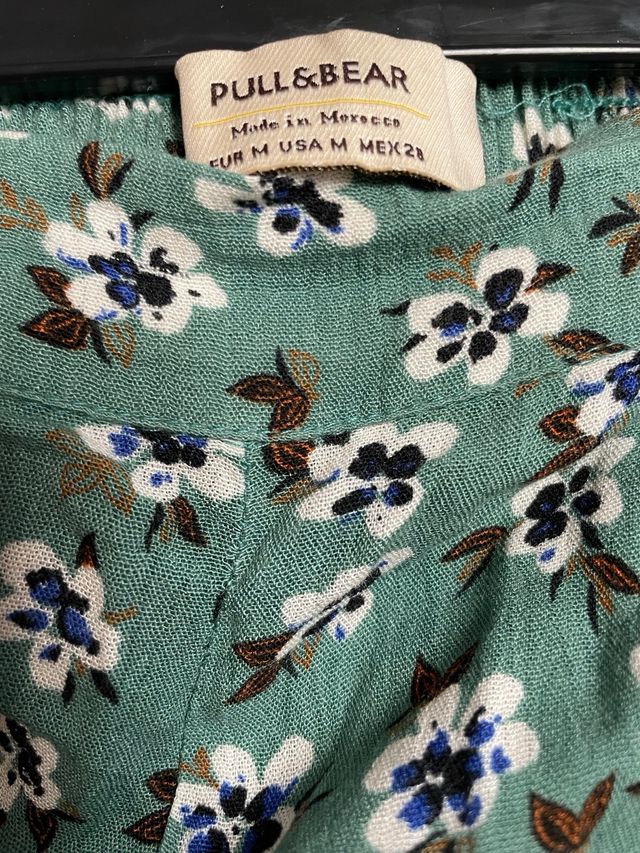 CONJUNTO floral Pull&Bear verde M