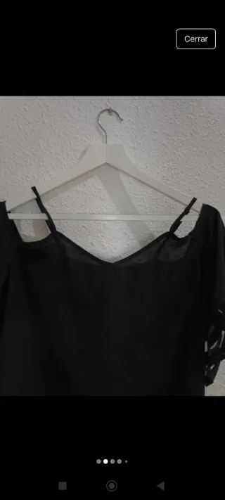 Blusa negra fiesta viscosa