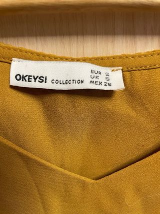 Camisa Okeysi tirantes amarilla talla única