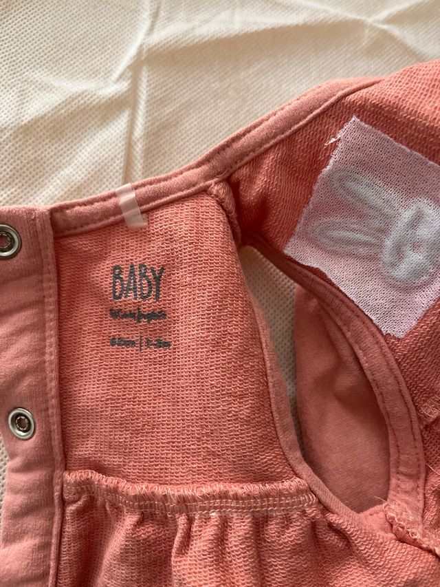 Vestido bebé rosa con dibujo de conejo