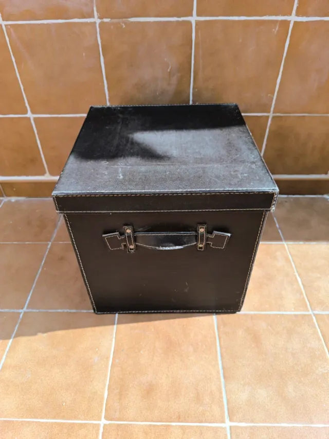 Cajas de cuero apilables (Set de 3)