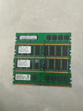 4x Módulos RAM Samsung 512MB DDR