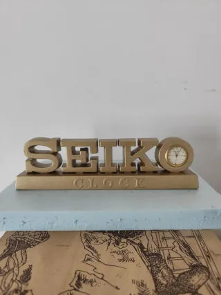 Relógio SEIKO publicitário dourado