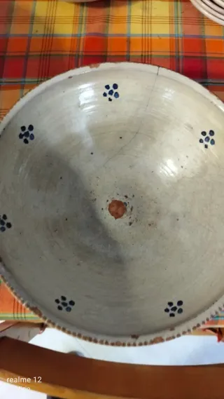 Servizio piatti ceramica Grottaglie decoro blu