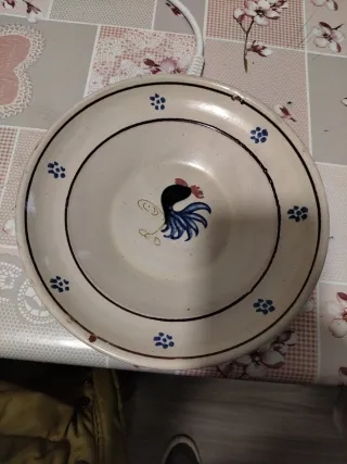 Servizio piatti ceramica Grottaglie decoro blu