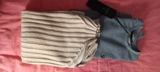 Jersey y sudadera SIXVALVES gris y beige