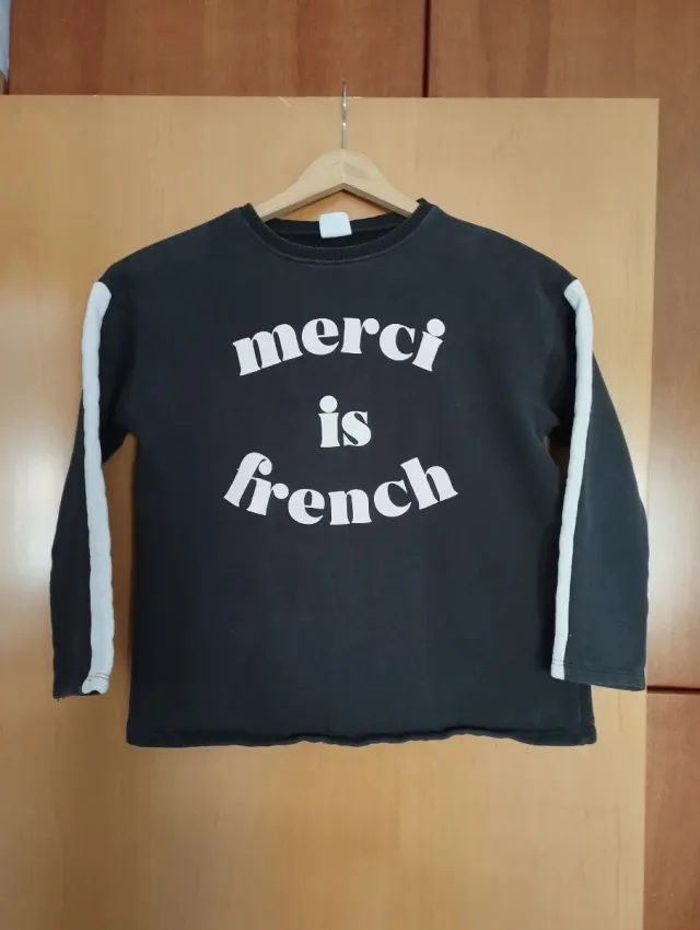 Sudadera niña Zara Merci is French