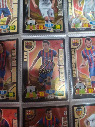Cromo Xavi Firmado Edición Limitada 2013-14