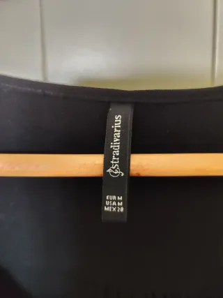 Blusa Stradivarius Negra Talla M