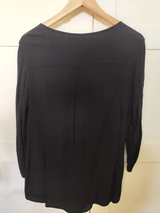 Blusa Stradivarius Negra Talla M