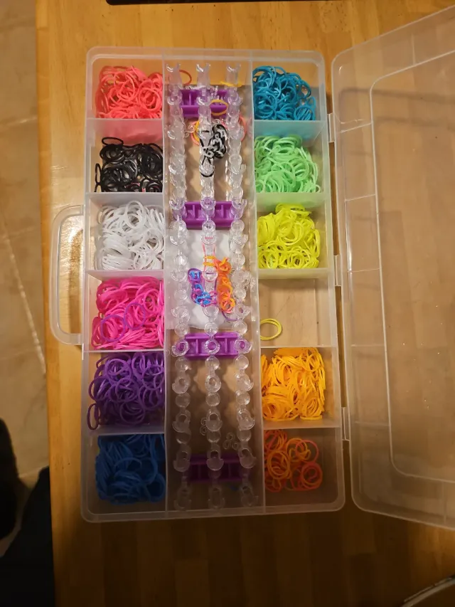 Set manualidades pulseras goma elástica