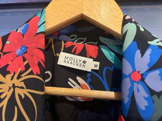 Americana floral negra multicolor