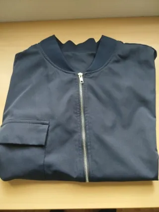 Cazadora Bomber Azul Mujer