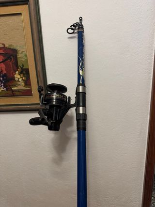 Caña de pesca Caperlan y carrete daiwa