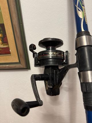 Caña de pesca Caperlan y carrete daiwa