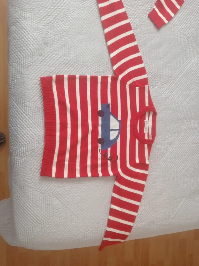 Jersey niño rayas rojas y azules