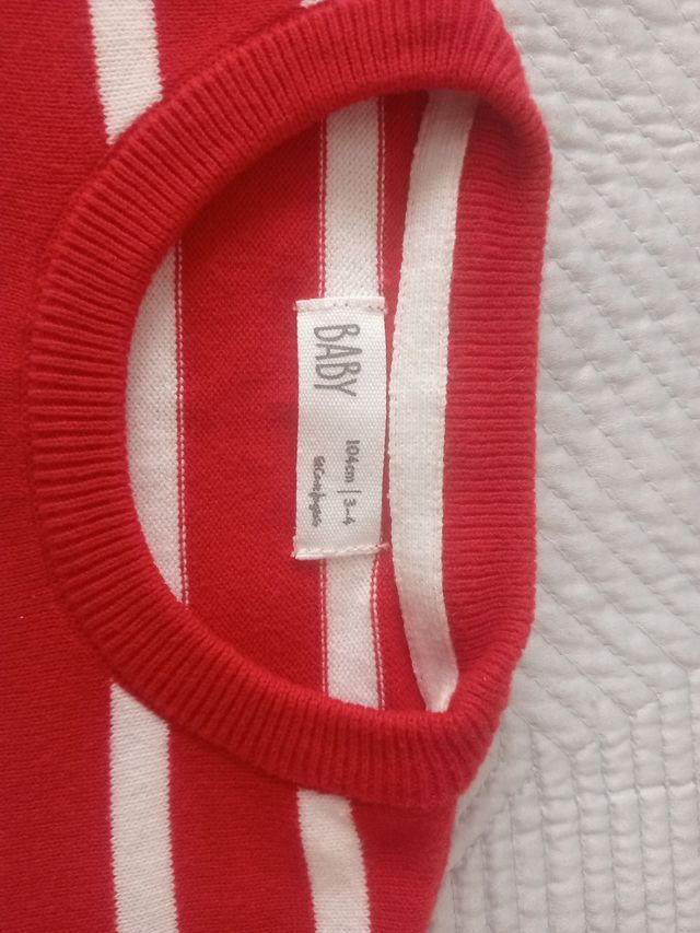 Jersey niño rayas rojas y azules