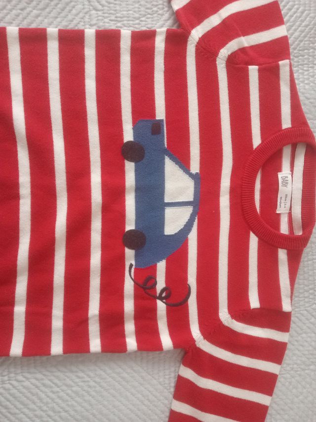 Jersey niño rayas rojas y azules