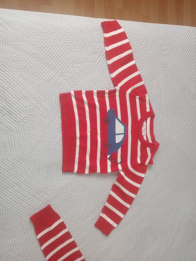 Jersey niño rayas rojas y azules