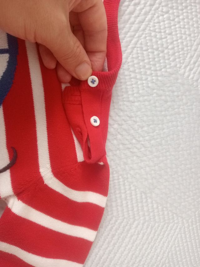 Jersey niño rayas rojas y azules