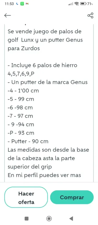 Juego de palos de golf Lynx Zurdos