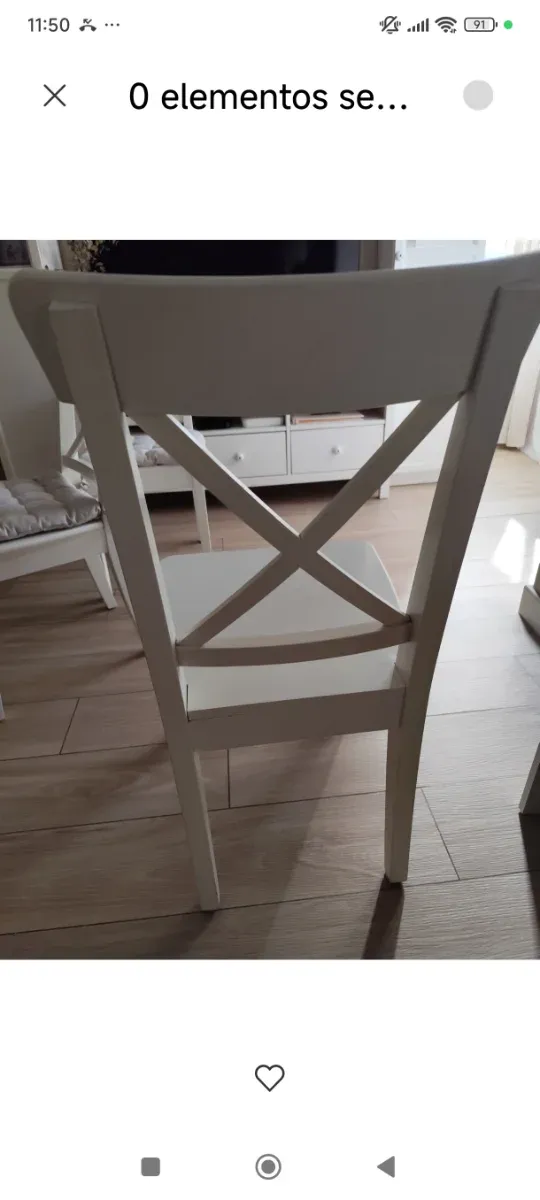 Sillas Ikea blancas de madera