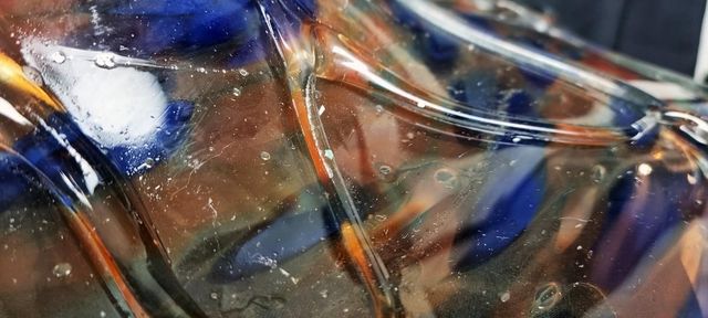 Ensaladera de vidrio soplado artesanal