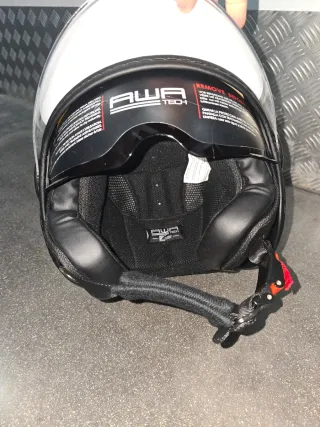 Casco jet awa blanco XL moto scooter