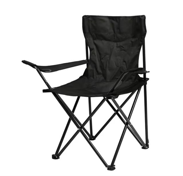 Silla de camping negra