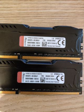 2x4GB DDR4 HyperX Fury 2666MT/s CL15 RAM