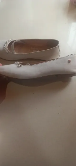 Zapatos comunión niña blancos marfil