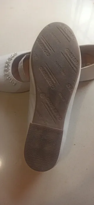 Zapatos comunión niña blancos marfil