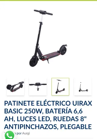 Patinete Eléctrico Uirax Basic 250W