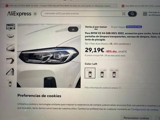 Faro delantero BMW X4 conductor