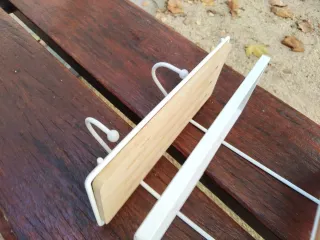 Estantería Ducha Baño aseo Metal Madera bambú