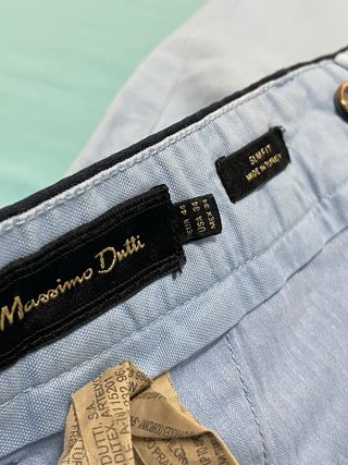 Pantalones Massimo Dutti Azul