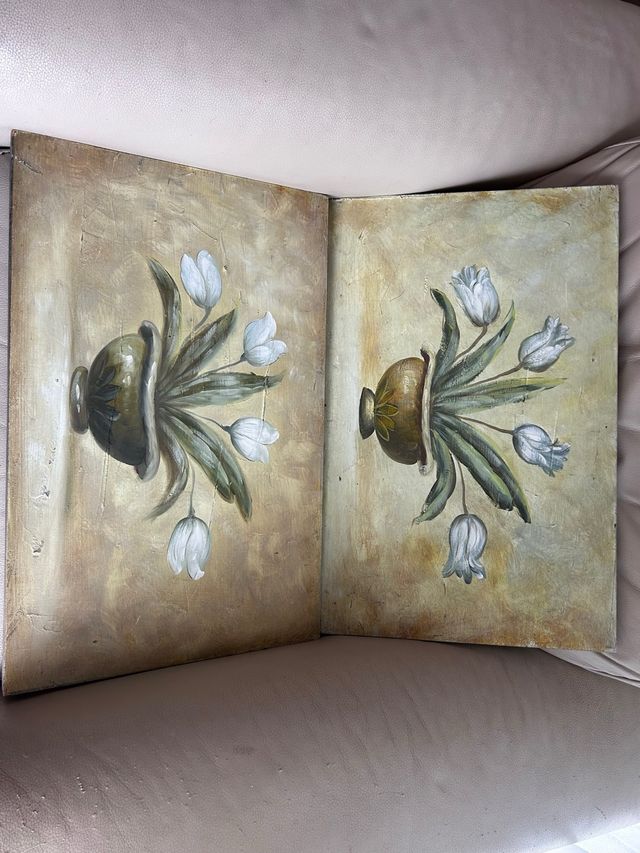 2 Quadri decorativi con fiori