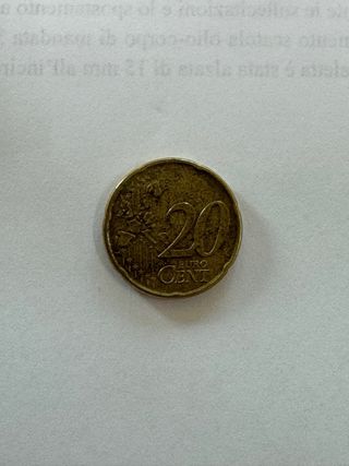 Moneta 0.20 cent.euro  Lussemburgo 2002