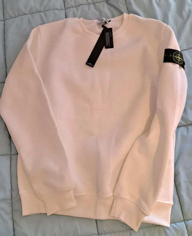 Sudadera Stone Island Blanca Talla M