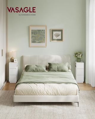 Comodini Stretti, Set di 2, Tavolini con 2 Cassett